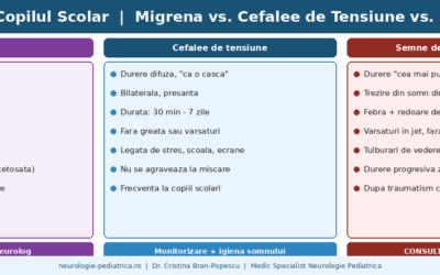 Durerile de cap la copilul scolar. Cand e migrena si cand mergem la neurolog?